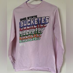 OSU Buckeyes Baby Pink Long Sleeve Shirt